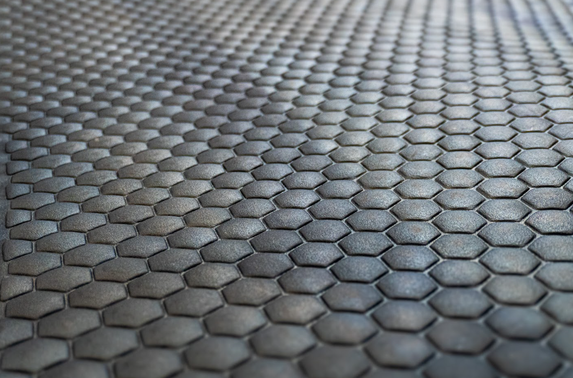 Close-up of a textured srtyrene butadiene rubber (sbr)
