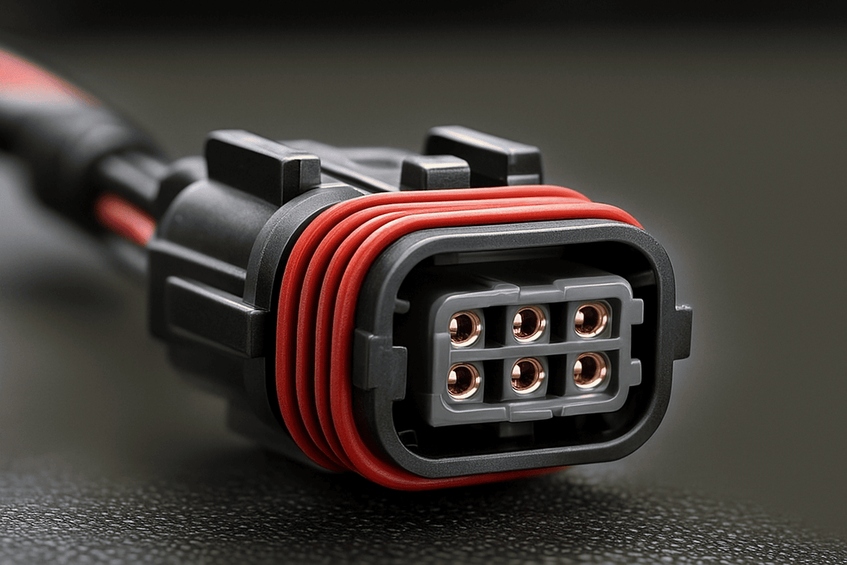A Silicone Perimeter Seal Electrical Connector