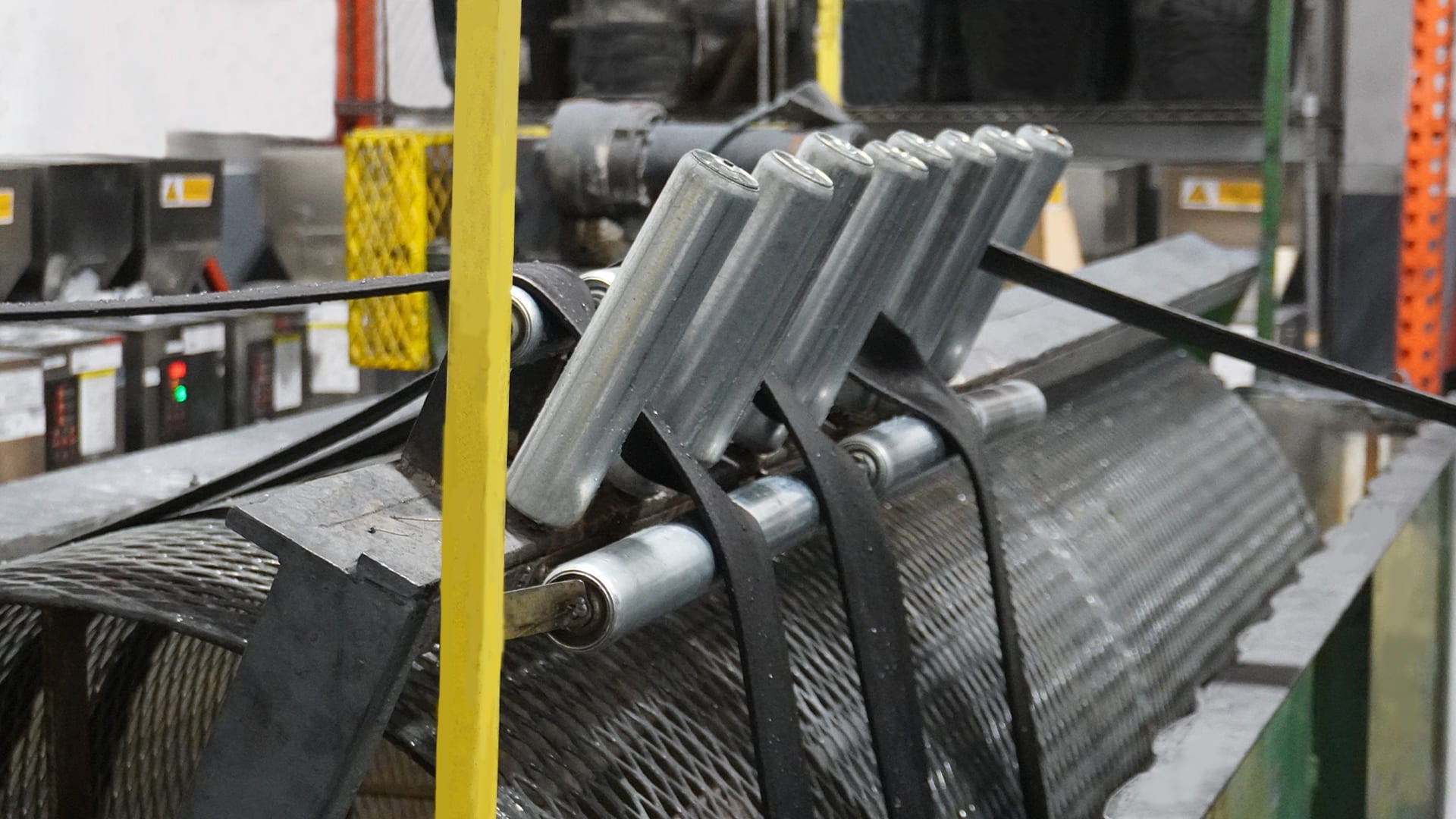 Close-up of the material SBR  Styrene Butadiene Rubber being made in an industrial setting