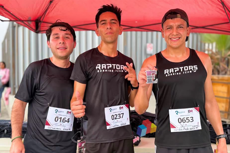 3 men with medals after a 5k career